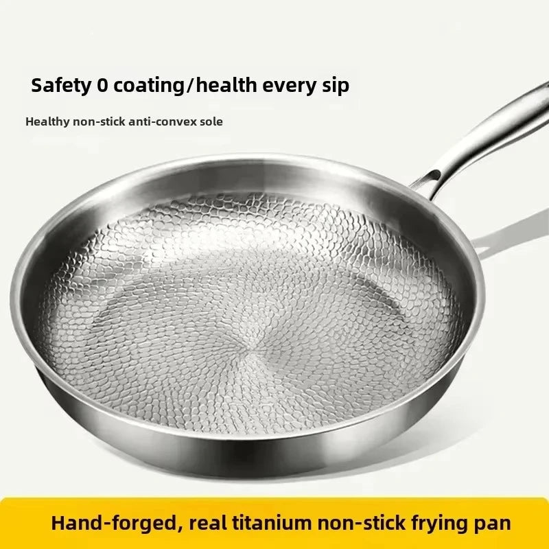 Titanium Hammered Non-Stick Frying Pan for Induction and Everyday Use
