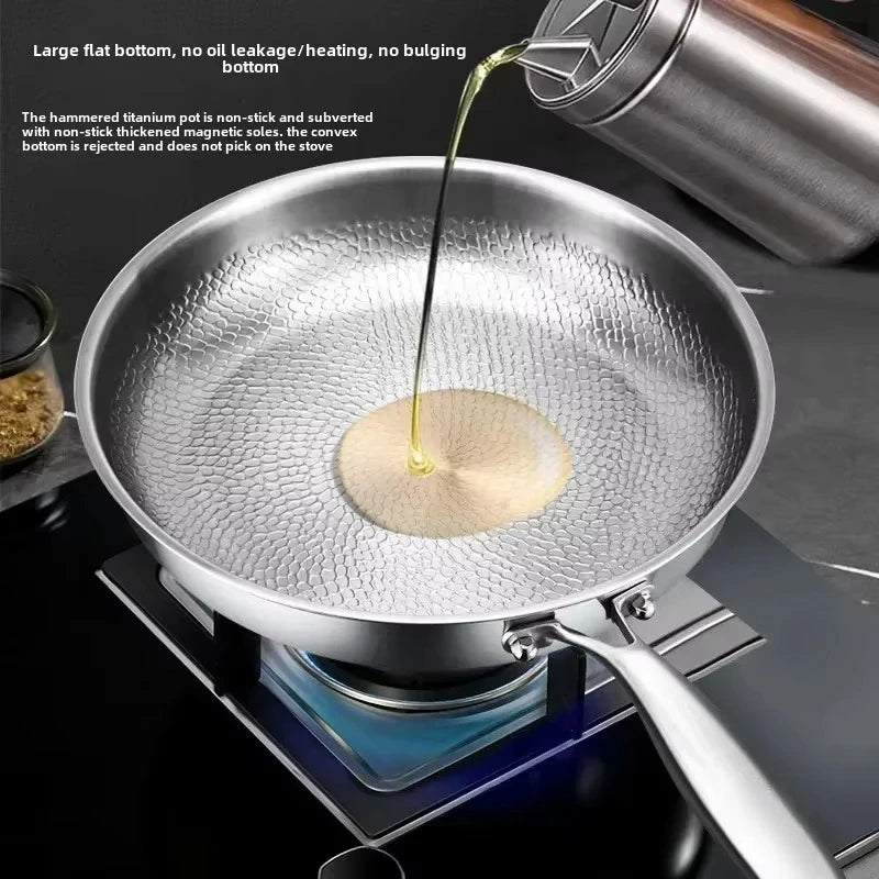 Titanium Hammered Non-Stick Frying Pan for Induction and Everyday Use