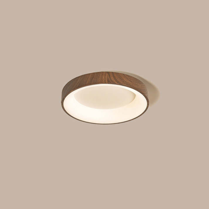 Modern Round Natural Tone Ceiling Light – Flush Mount LED Fixture