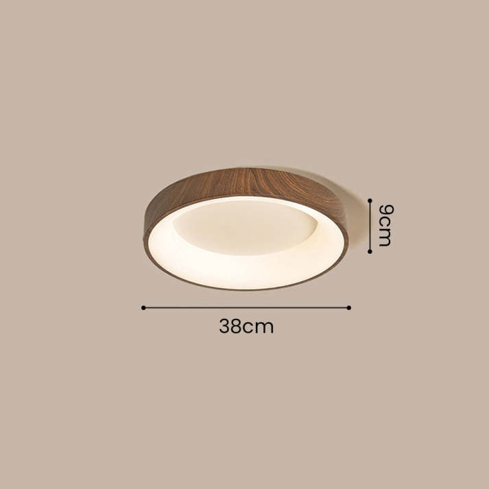 Modern Round Natural Tone Ceiling Light – Flush Mount LED Fixture
