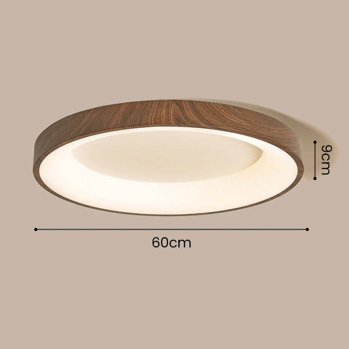 Modern Round Natural Tone Ceiling Light – Flush Mount LED Fixture