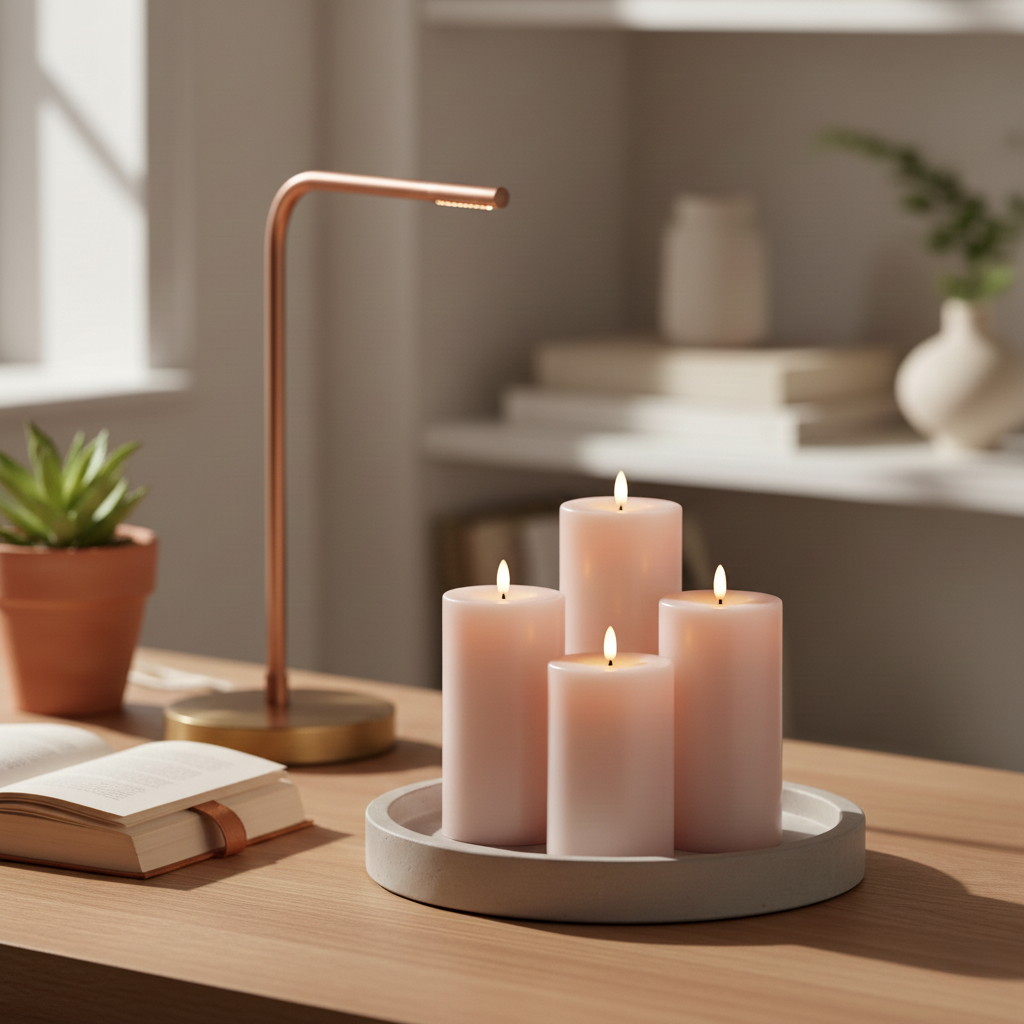 Flameless Wax Pillar Candles