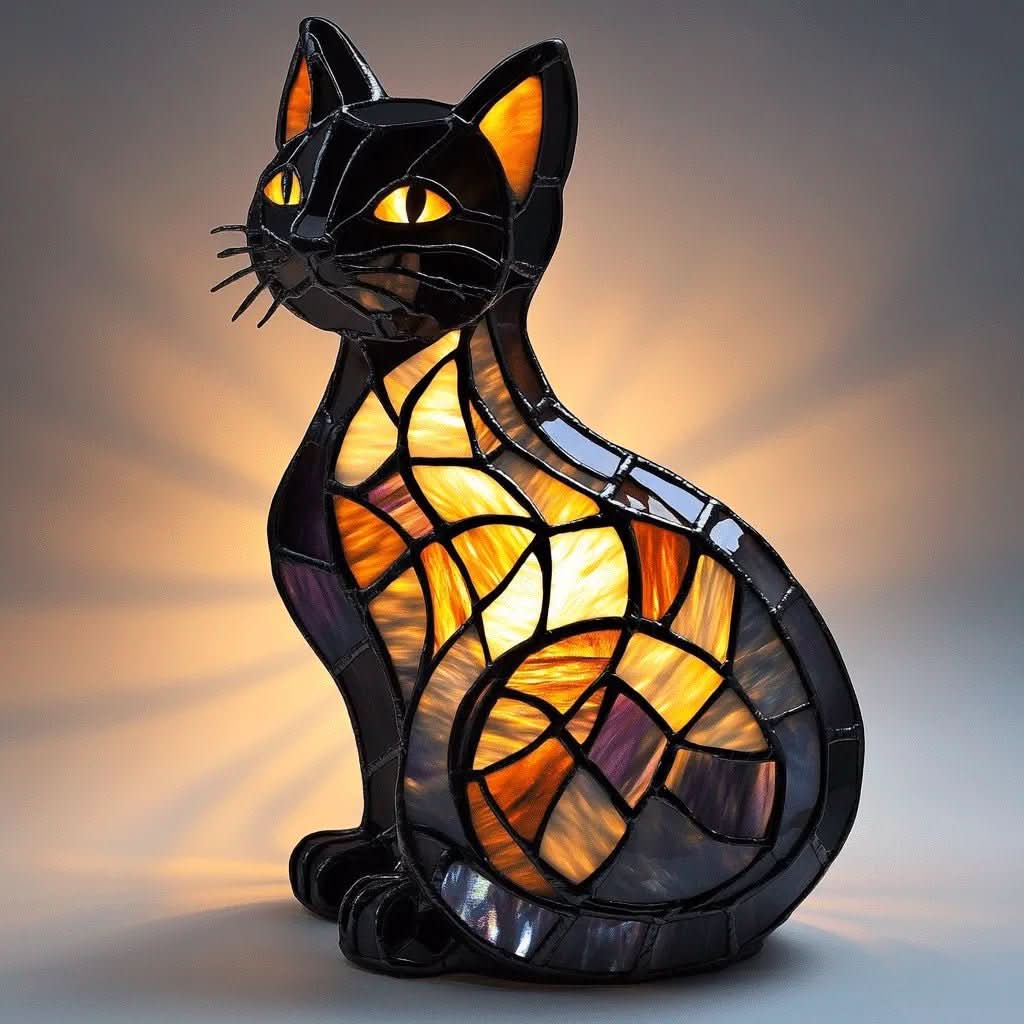 Playful LED Cat Night Light with Soft Ambient Lighting
