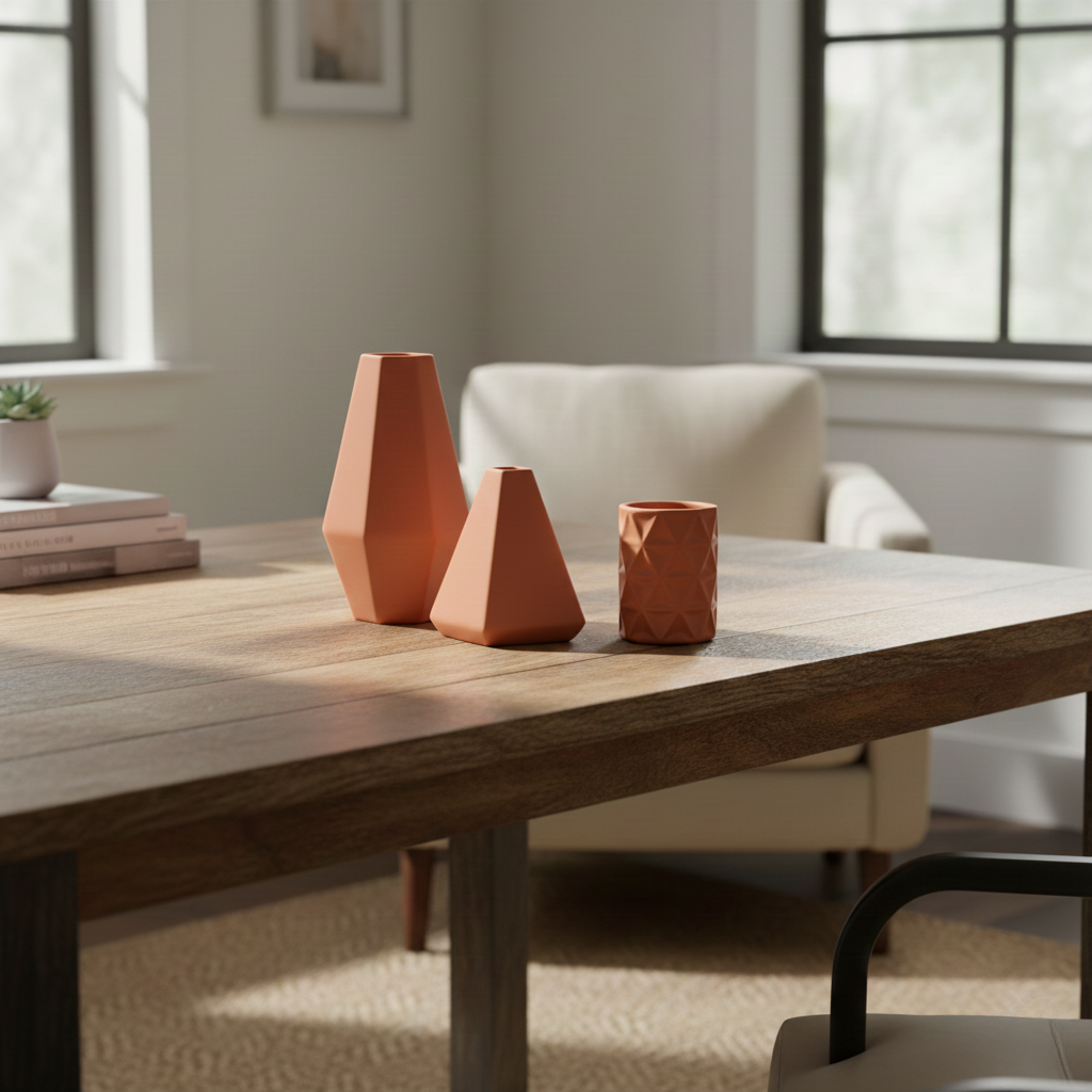 Geometric Ceramic Bud Vases