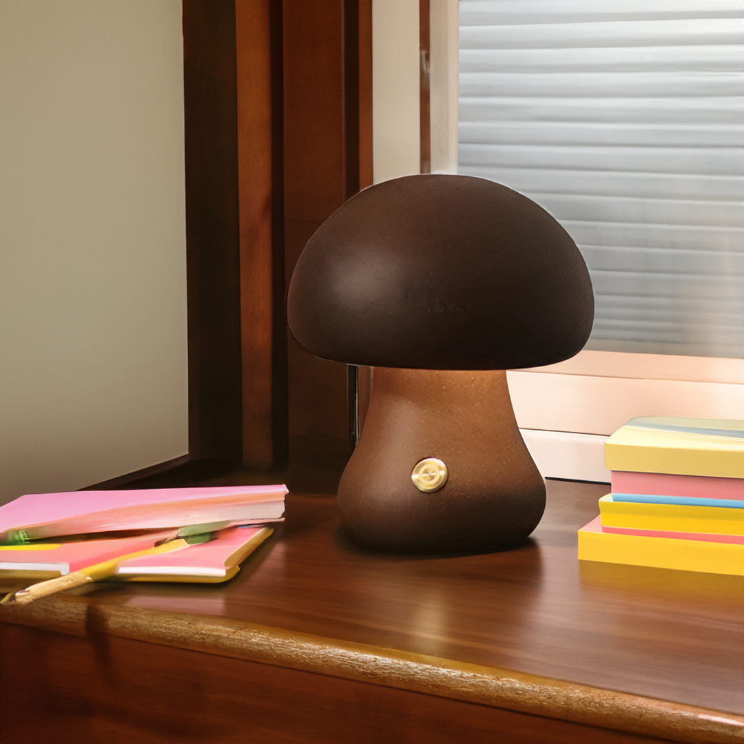 Wooden LED Table Lamp with Touch Control