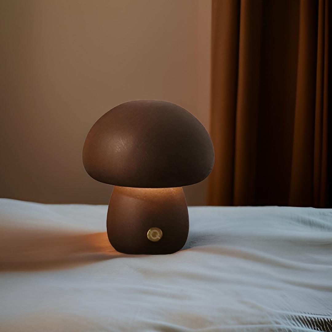 Wooden LED Table Lamp with Touch Control