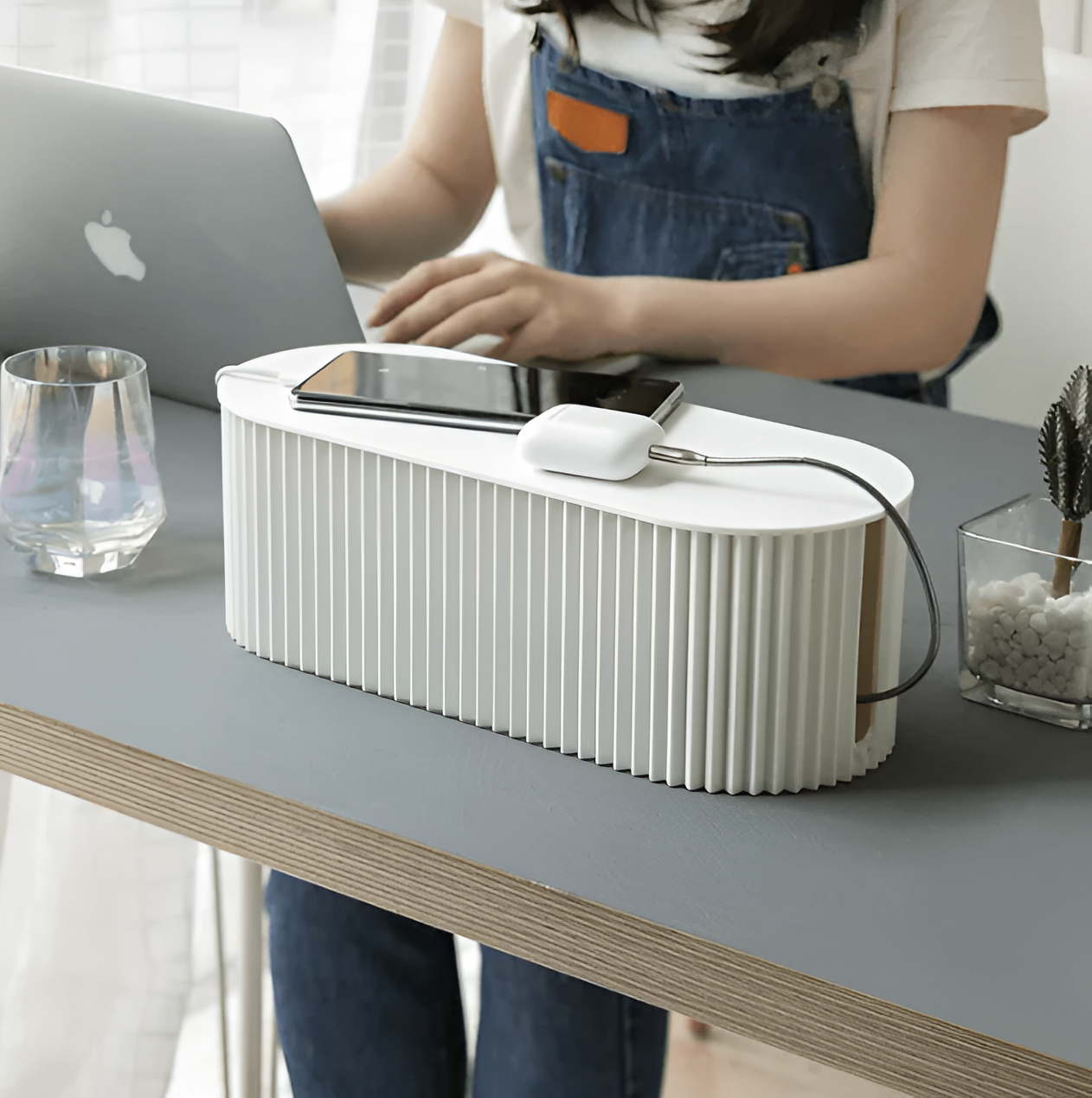 Minimalist Cable Box in Macaron Style