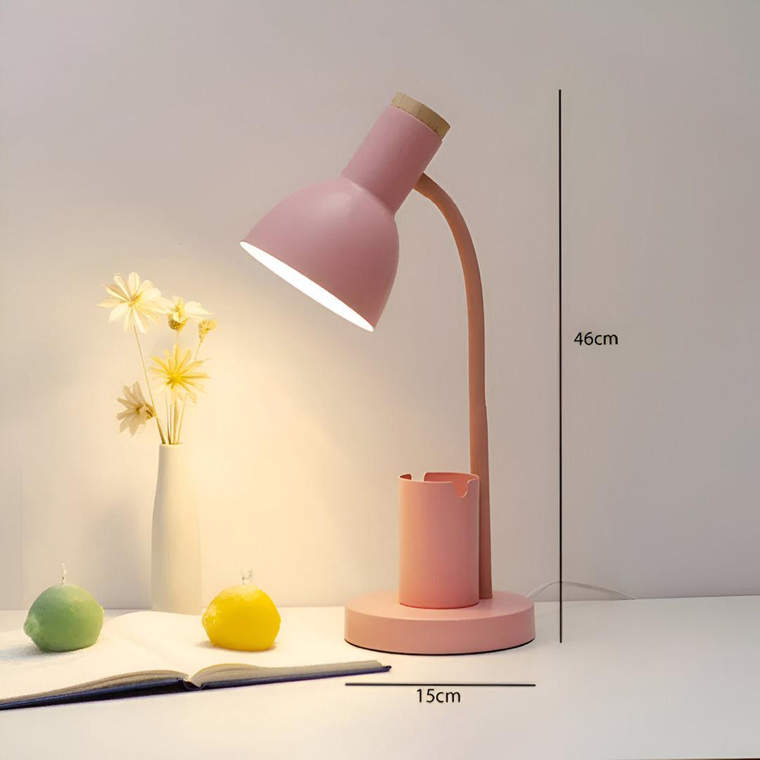 Nordic-Style LED Table Lamp with Elegant Pencil Holder