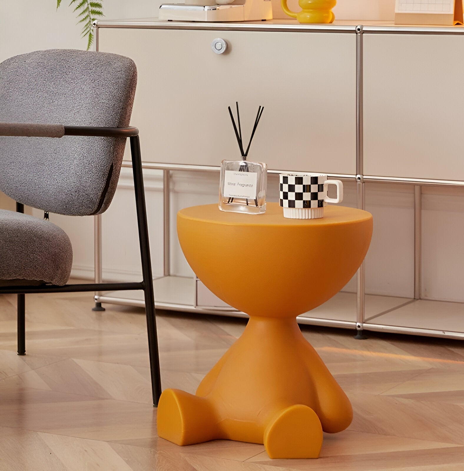 Modern Round Coffee Table – Minimalist Circular Sofa Table
