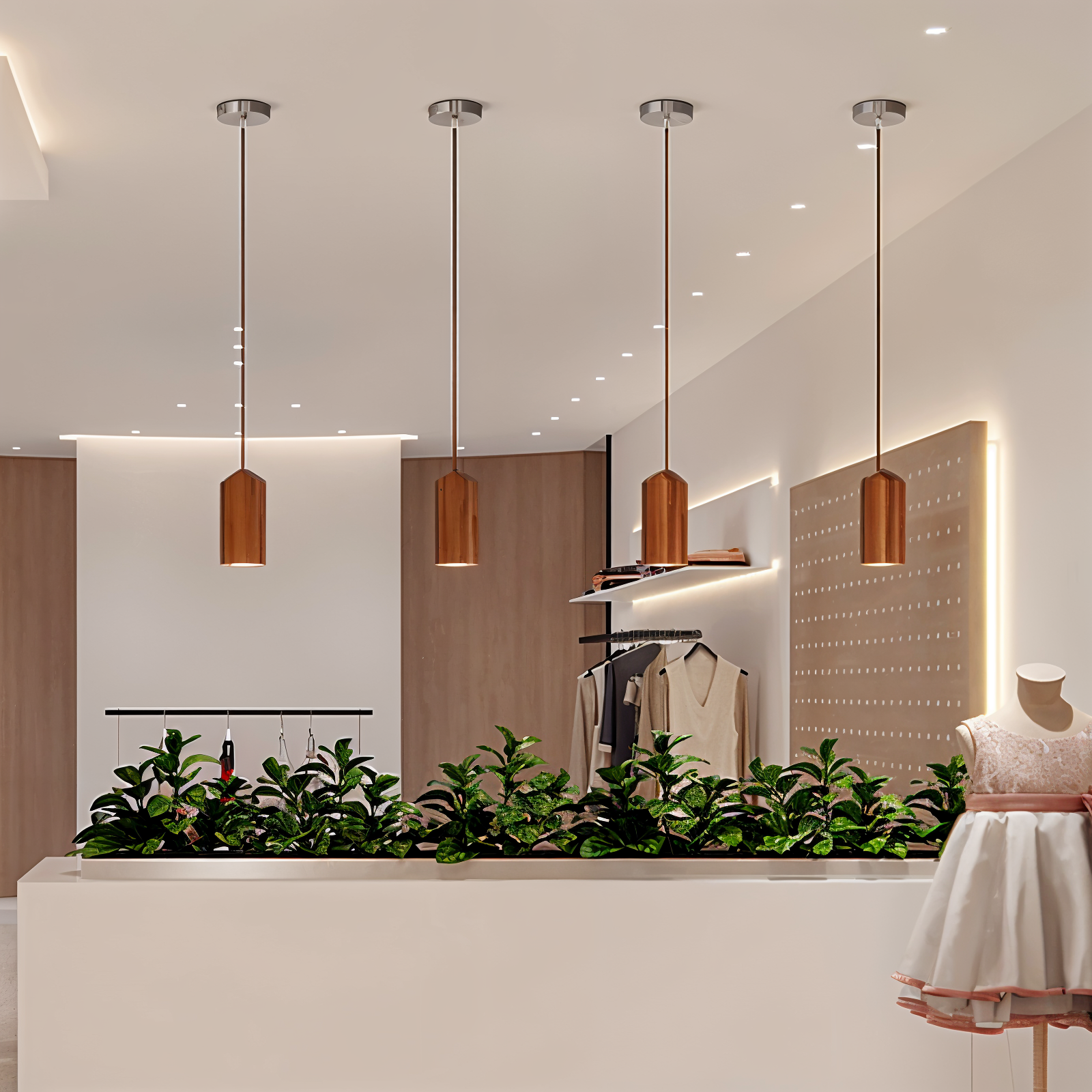 Solid Wood Cylinder Pendant Light - Minimalist Finish