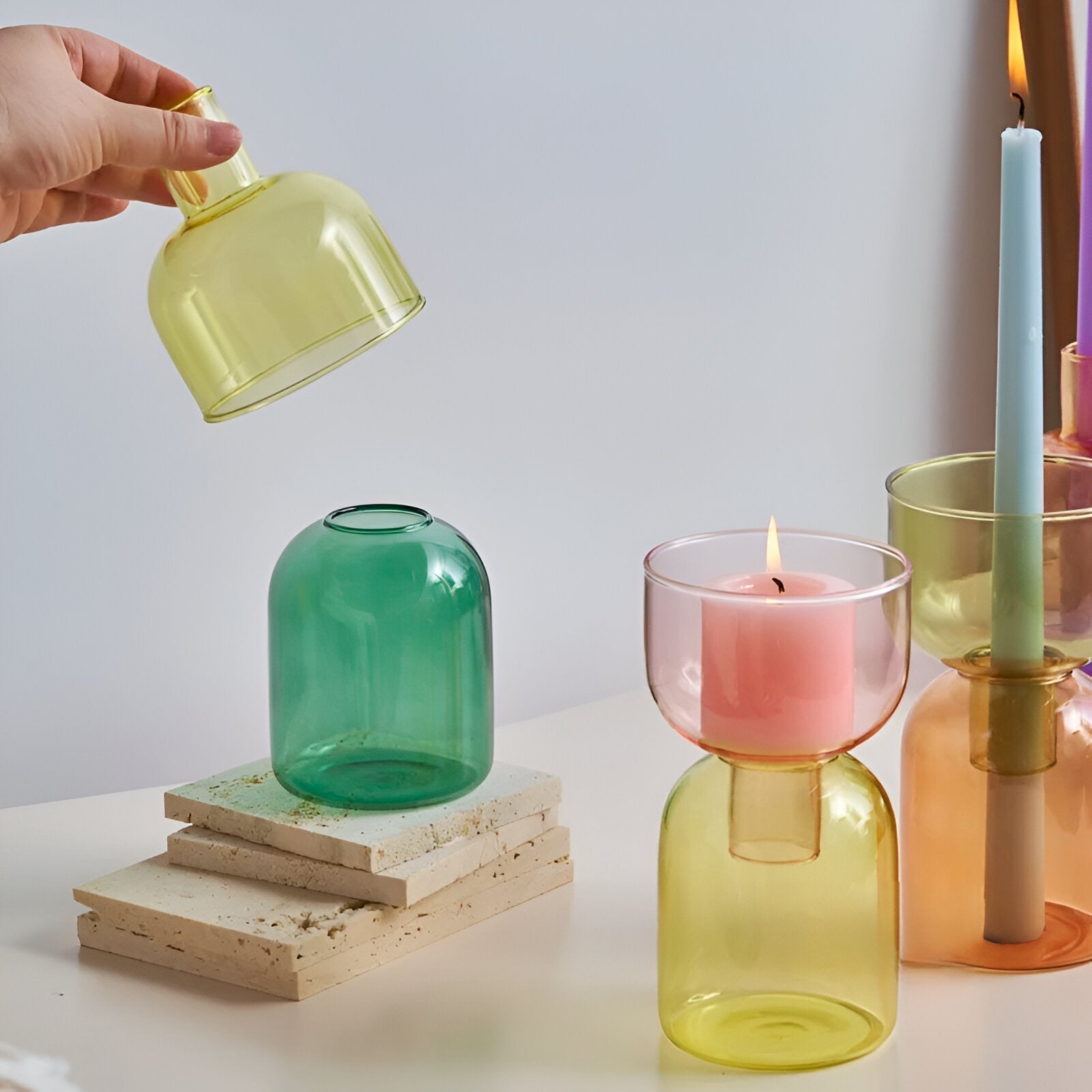 Modern Multifunctional Candle Holder in Cylindrical Shape