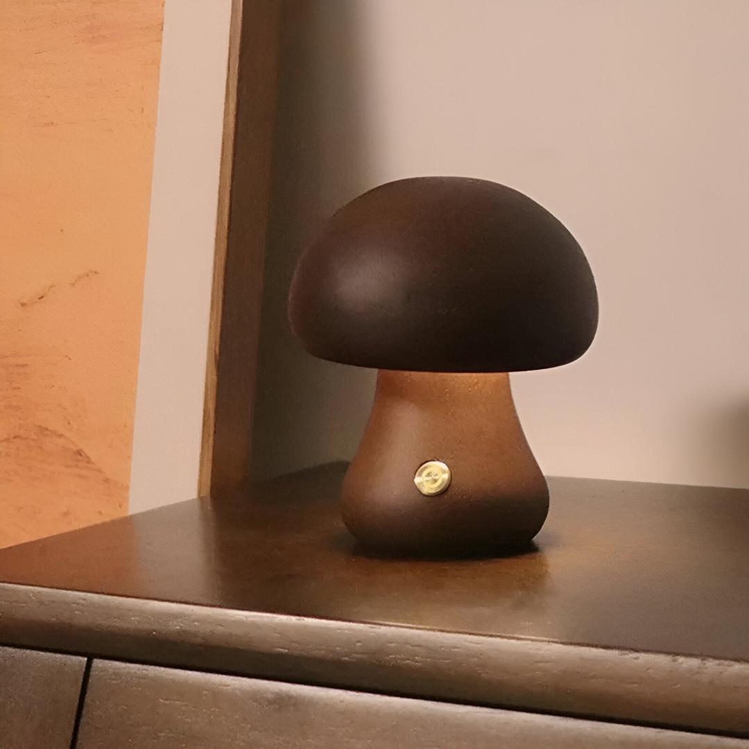 Wooden LED Table Lamp with Touch Control