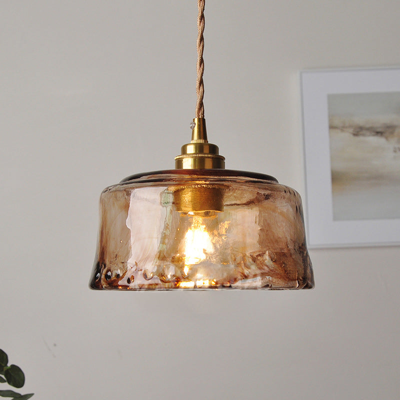 Modern Hand-Blown Glass Pendant