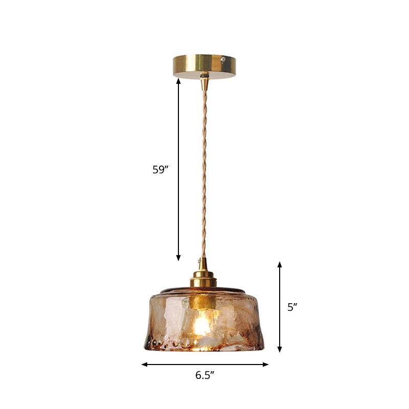 Modern Hand-Blown Glass Pendant