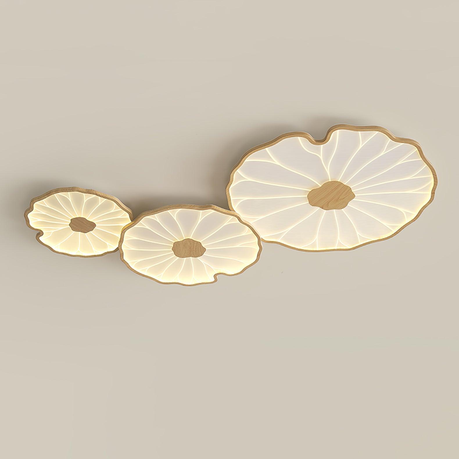 Botanical Leaf Shape Ceiling Light – Fixed Flush Mount LED Fixture