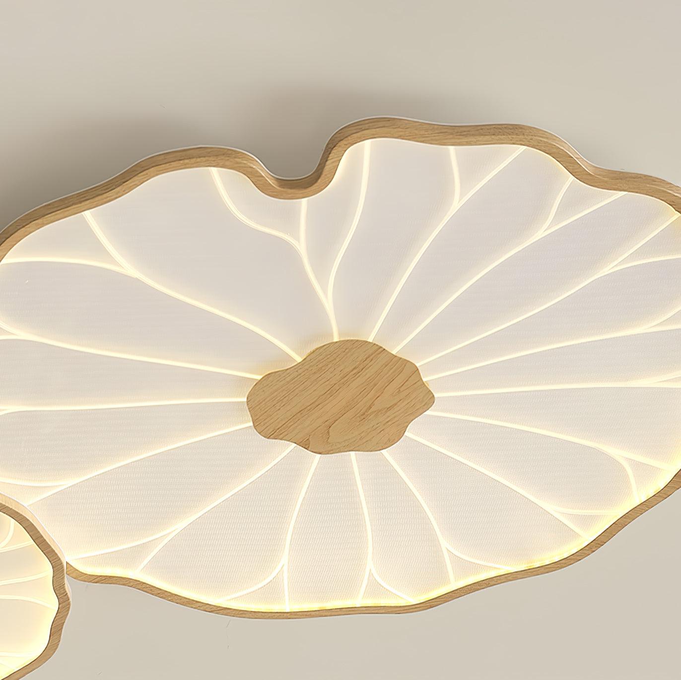 Botanical Leaf Shape Ceiling Light – Fixed Flush Mount LED Fixture
