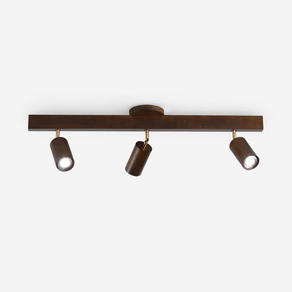 Adjustable Wooden Track Ceiling Lamp
