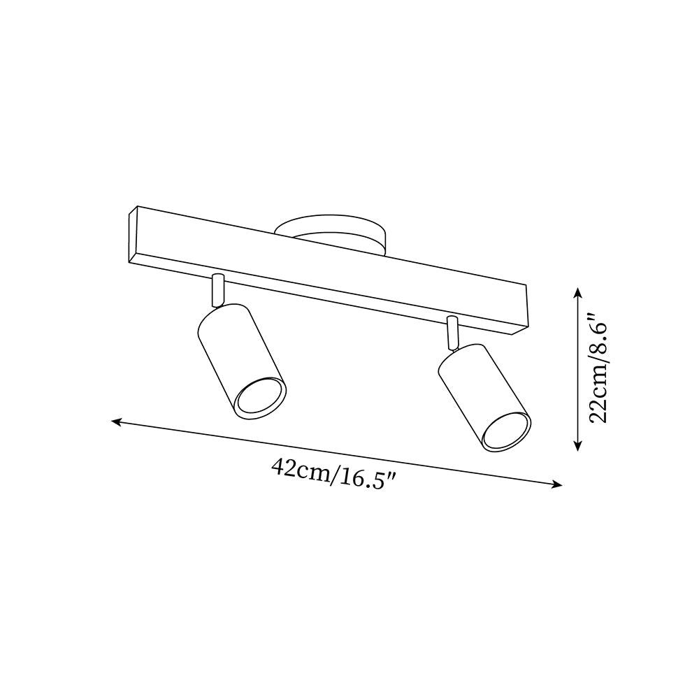 Adjustable Wooden Track Ceiling Lamp