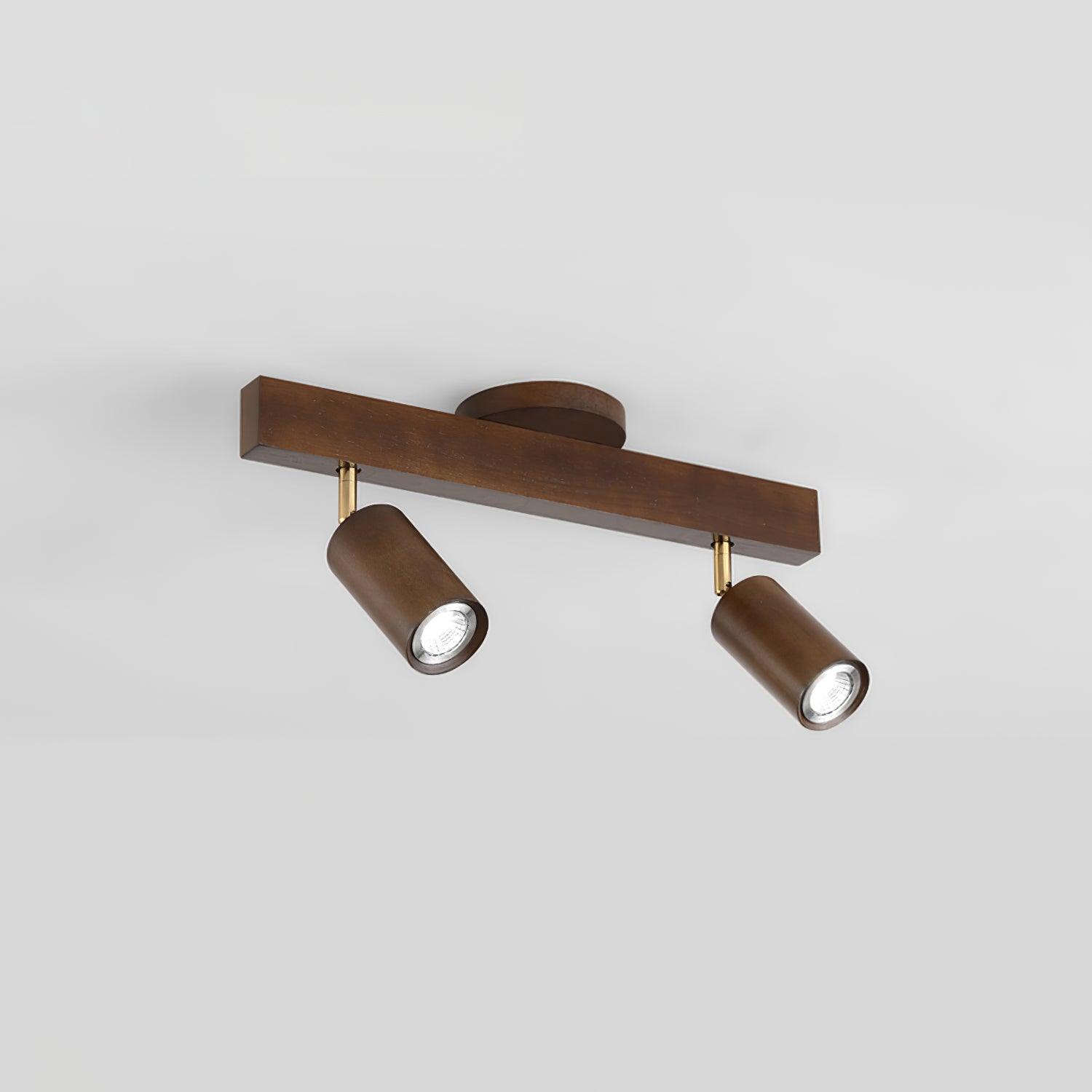 Adjustable Wooden Track Ceiling Lamp