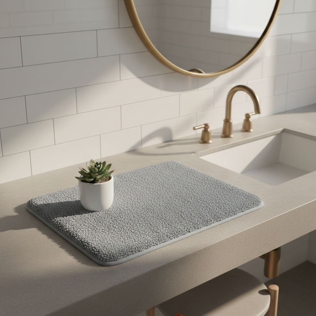 Microfiber "Cloud" Bath Mat Arctic White