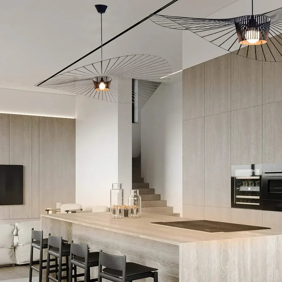 Vertigo Modern Straw Hat Pendant Light
