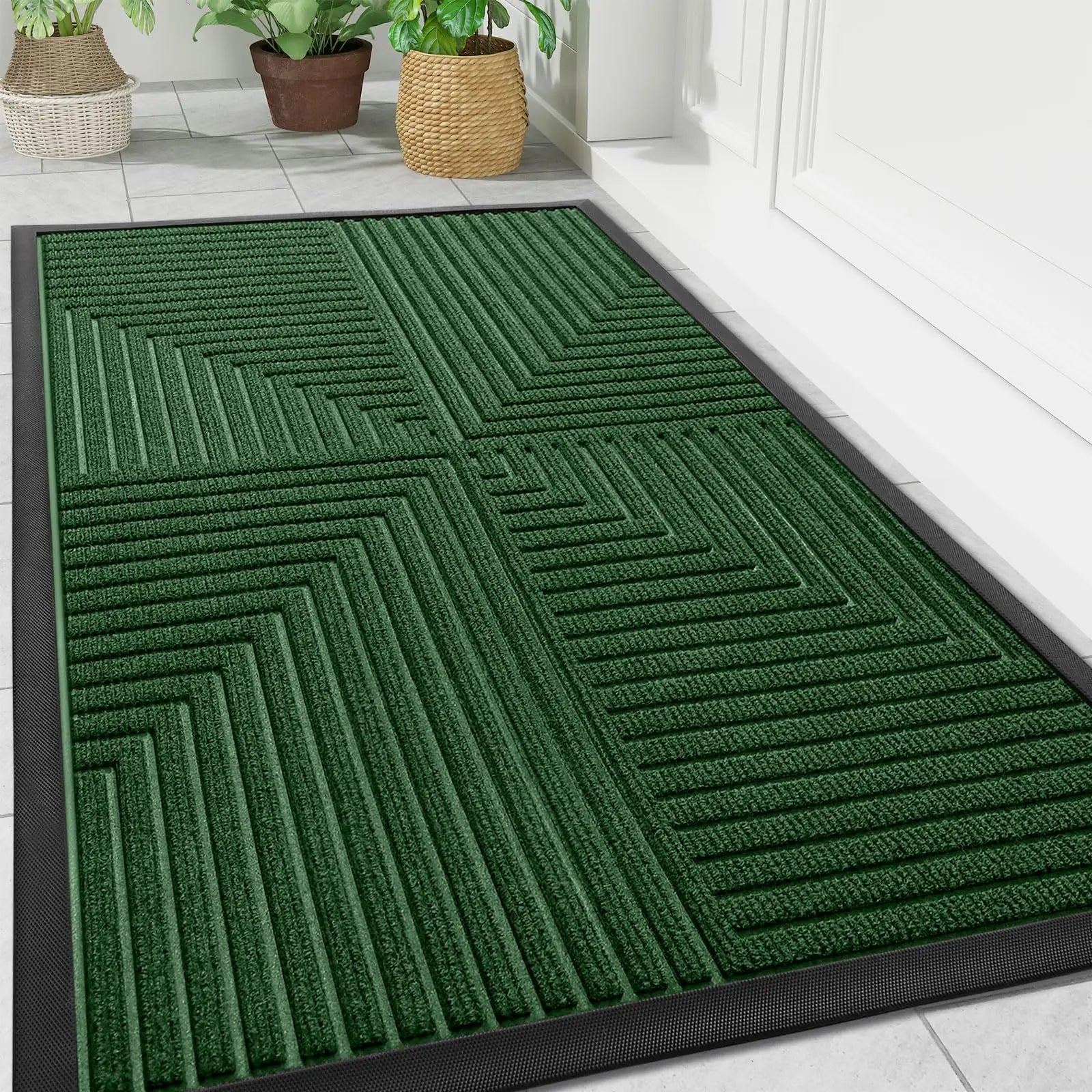 Heavy Duty Non-Slip Doormat – Rubber Scraper Entrance Mat