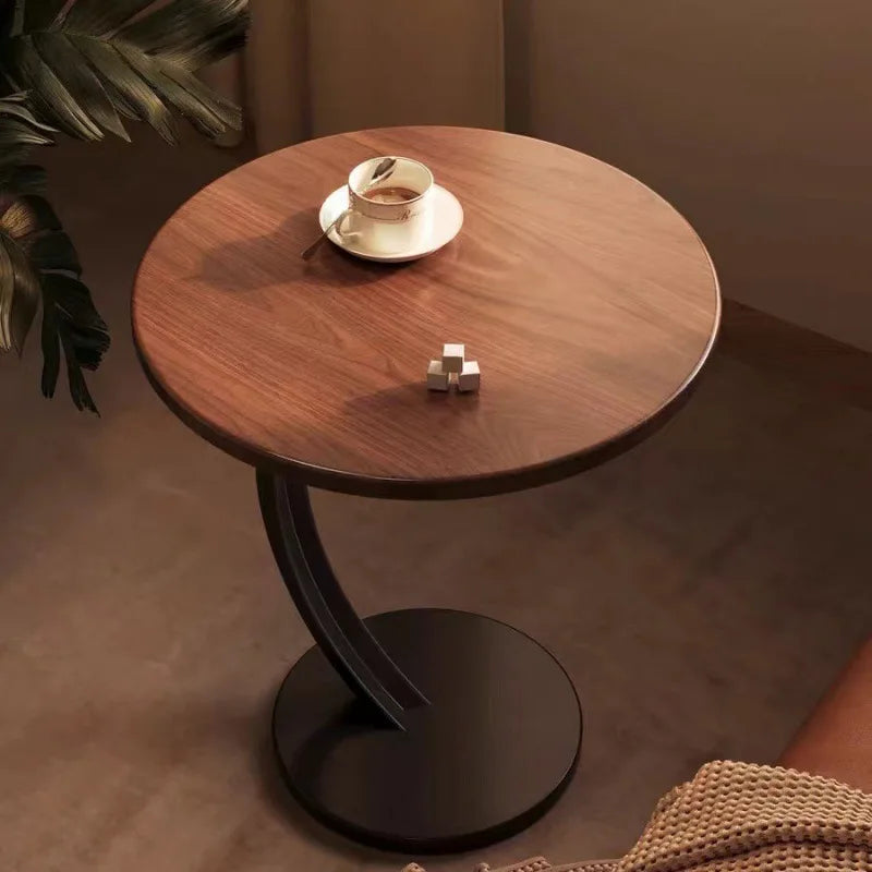 Modern Round Side Table – Heavy Duty Metal End Table