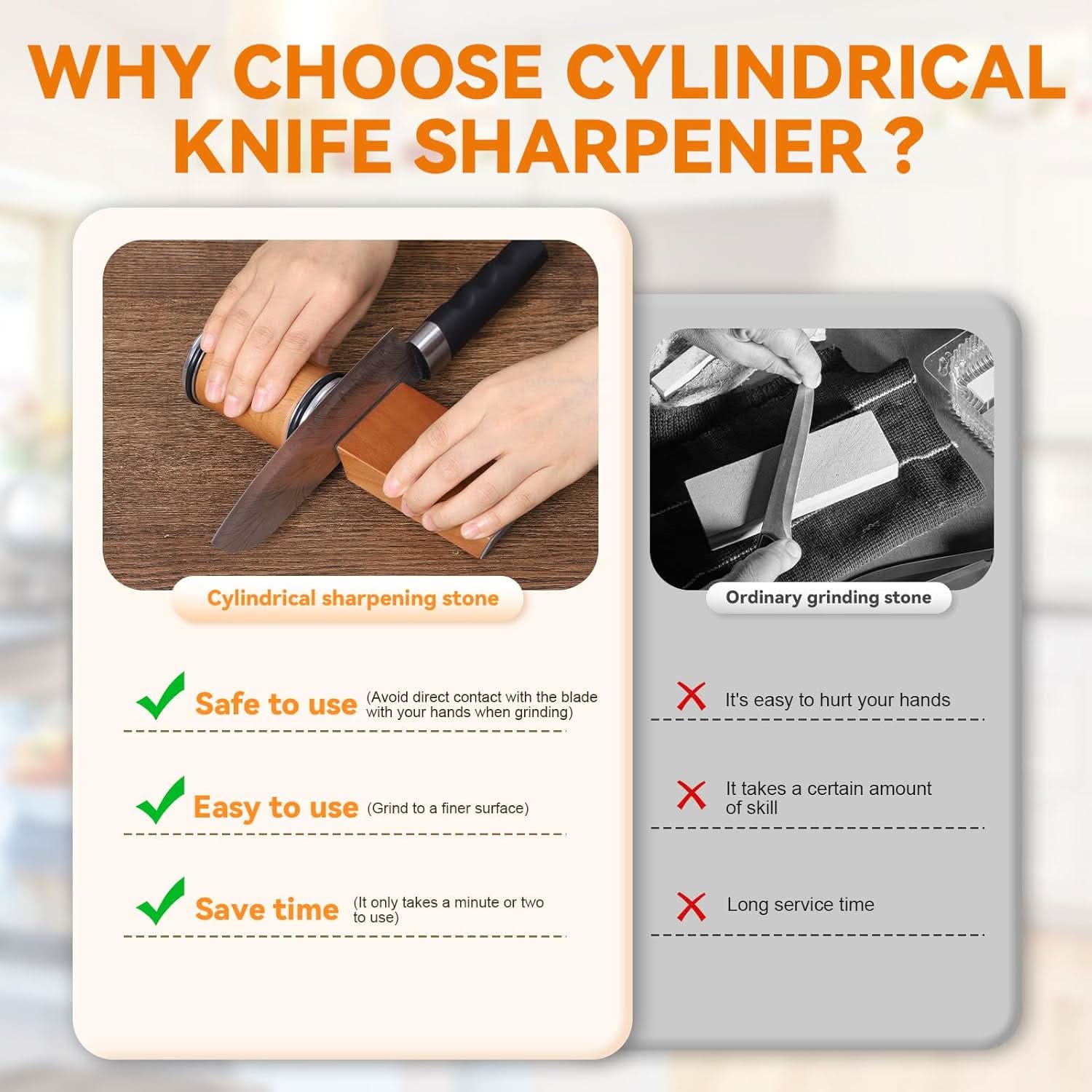 Professional Knife Sharpener with Diamond Coating for Precise Sharpening