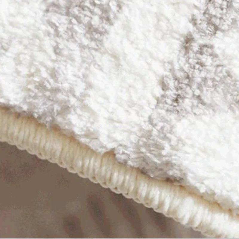 Japanese Style Irregular Plush Rug Non-Slip
