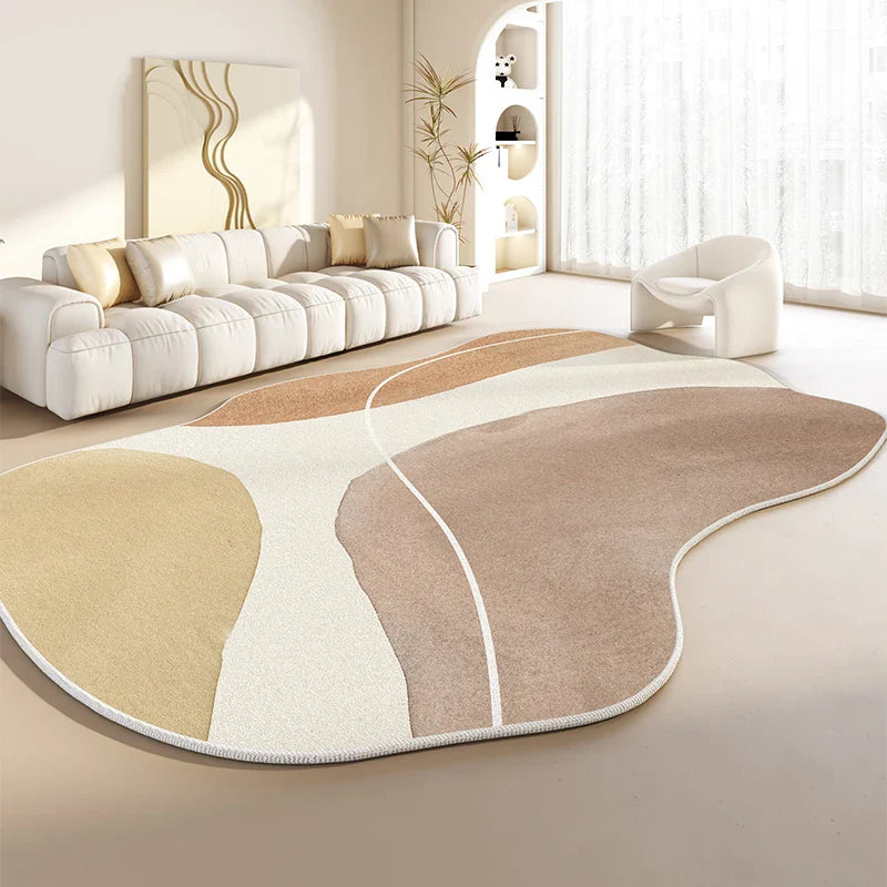 Japanese Style Irregular Plush Rug Non-Slip