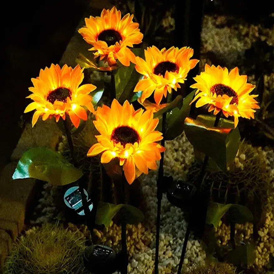 Waterproof Solar Sunflower Outdoor Lamp