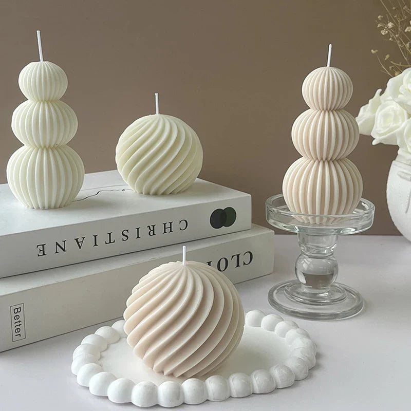 Creative Geometric Scented Candle Golf Ball Design Decoration