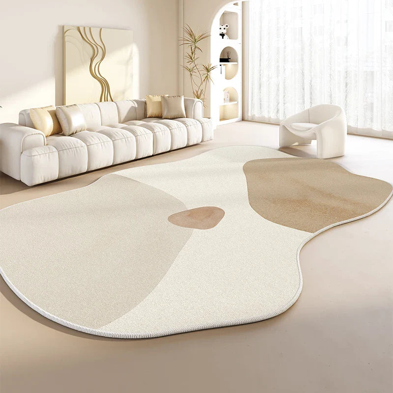 Japanese Style Irregular Plush Rug Non-Slip