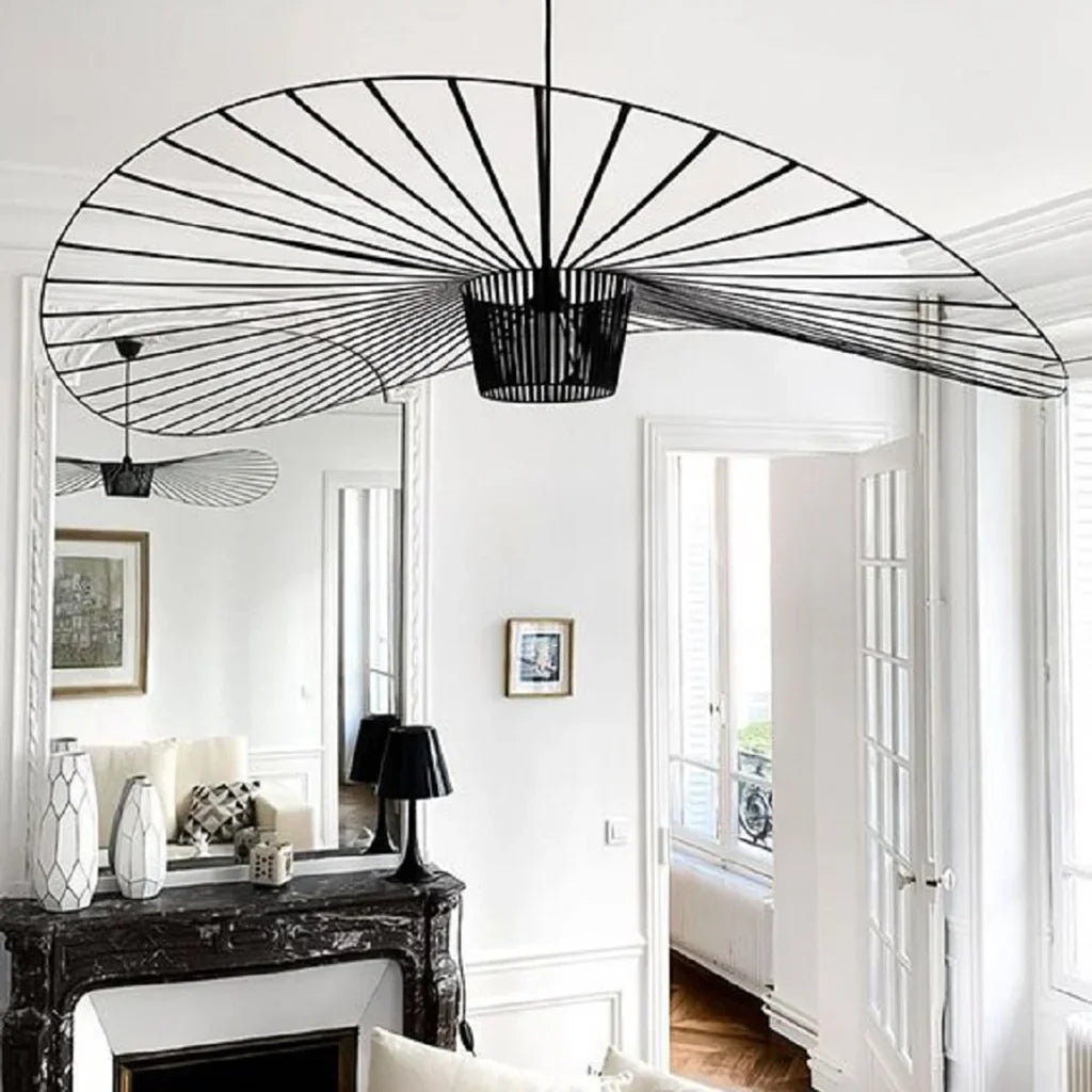 Vertigo Modern Straw Hat Pendant Light