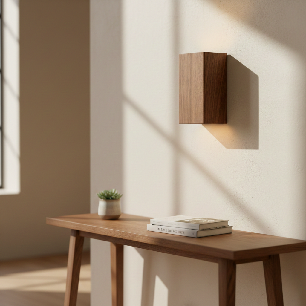 Wireless Wood Wall Sconce