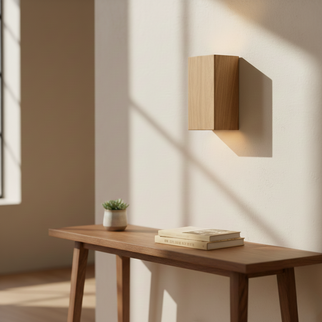 Wireless Wood Wall Sconce