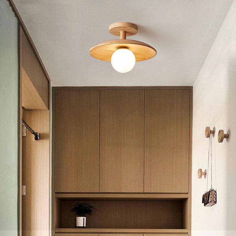 Japanese Style Ceiling Fixture - Square Flush Mount Lamp