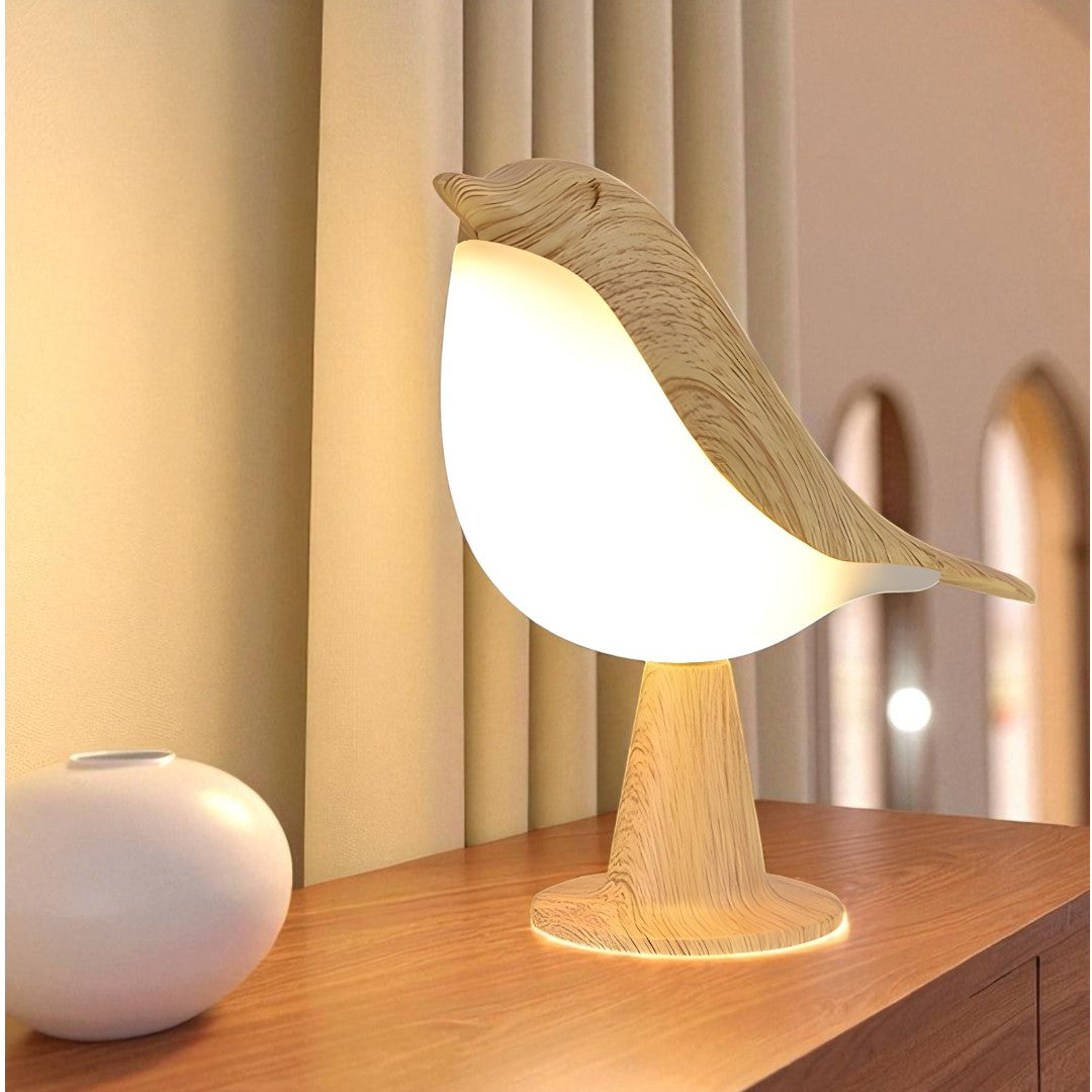 LED Lamp with Modern Bird Design