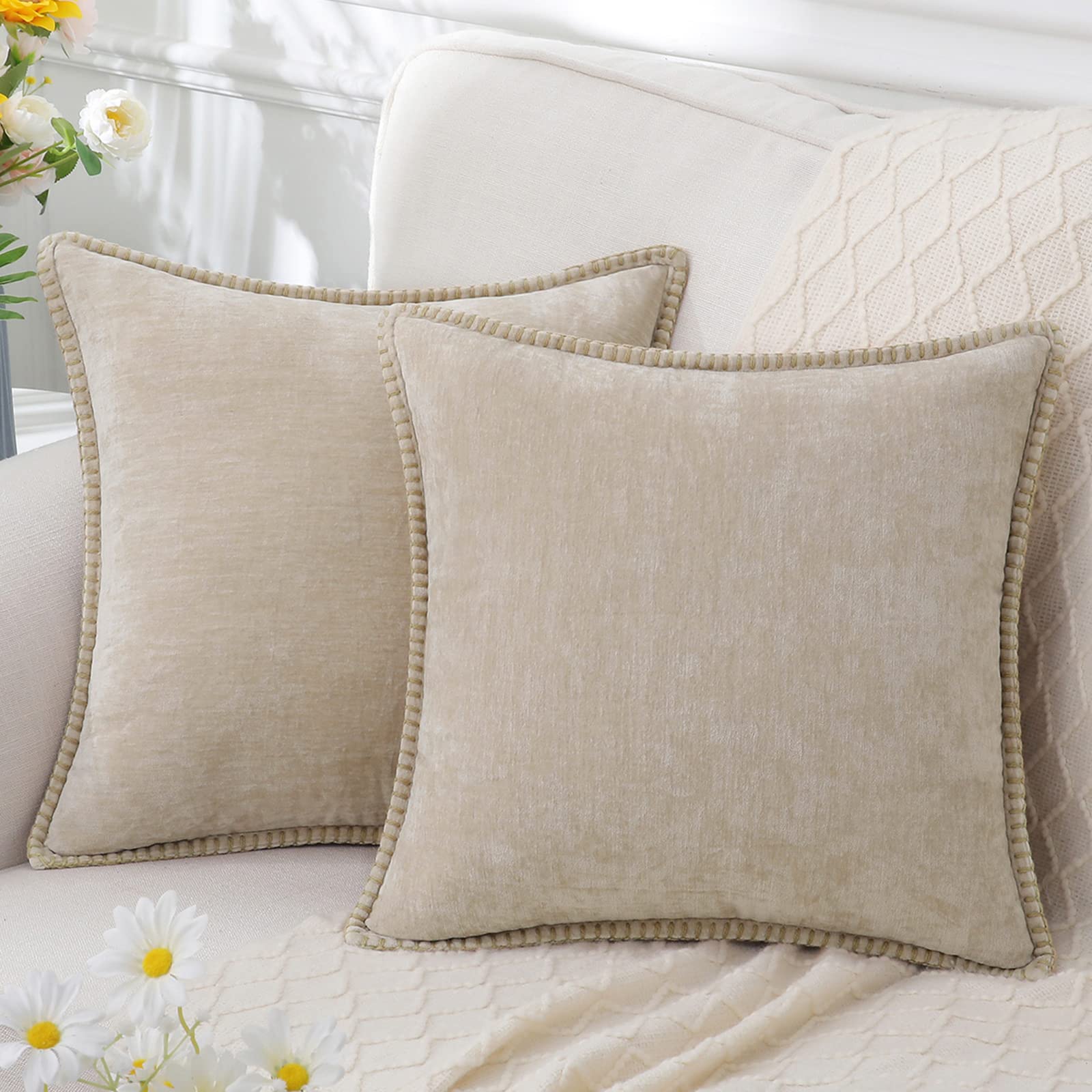 Premium Textured Throw Pillow – Square Decorative Cushion