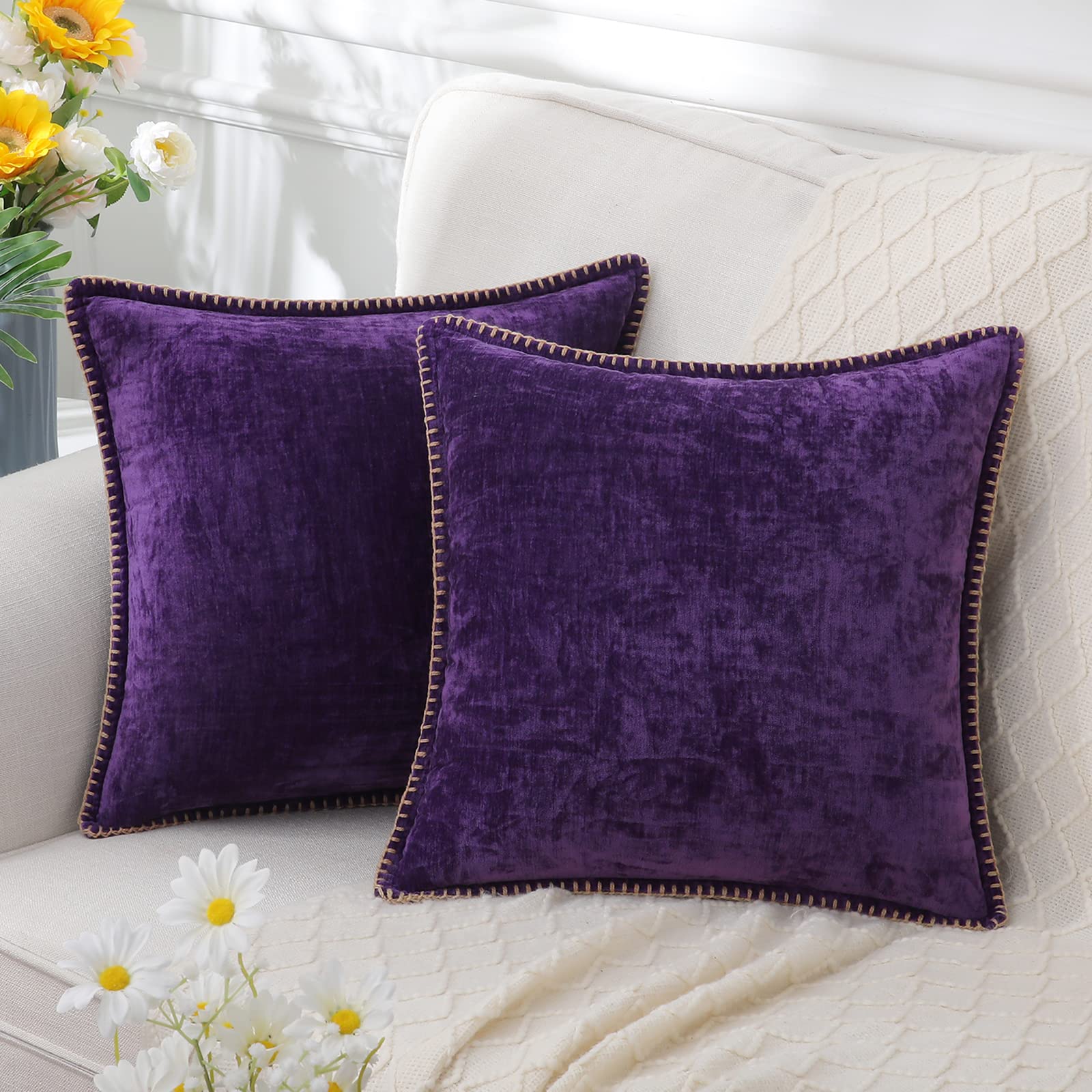 Premium Textured Throw Pillow – Square Decorative Cushion