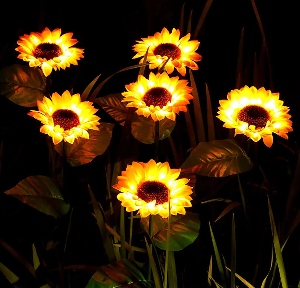 Waterproof Solar Sunflower Outdoor Lamp