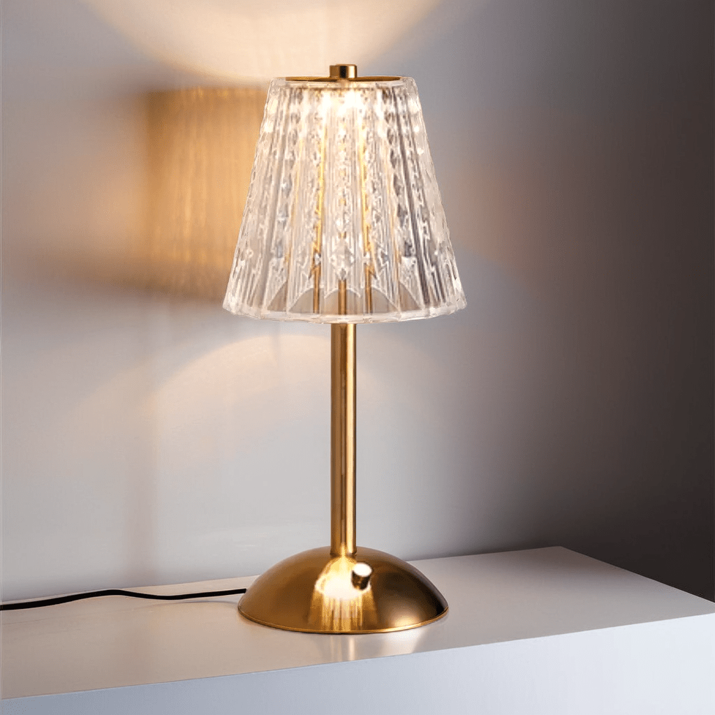 Crystal Table Lamp - Modern Artistic Accent Light