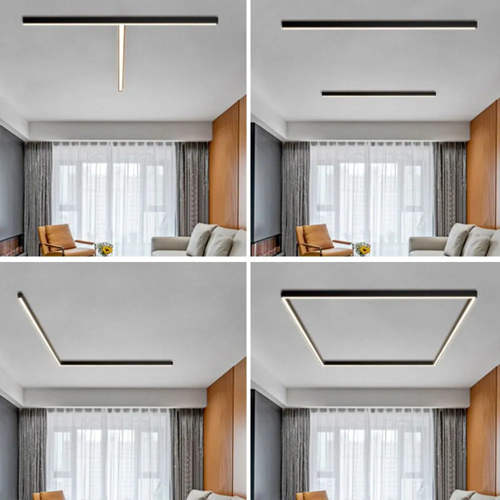Edge modern linear LED ceiling lamp