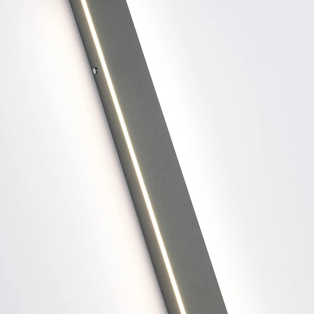 Edge modern linear outdoor wall lamp – metal and acrylic