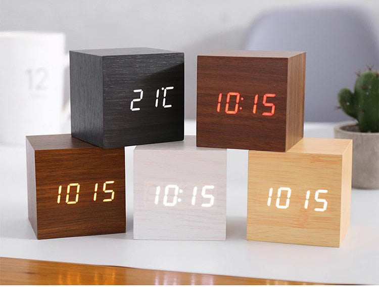 Minimalist LED Alarm Clock with Smart Features