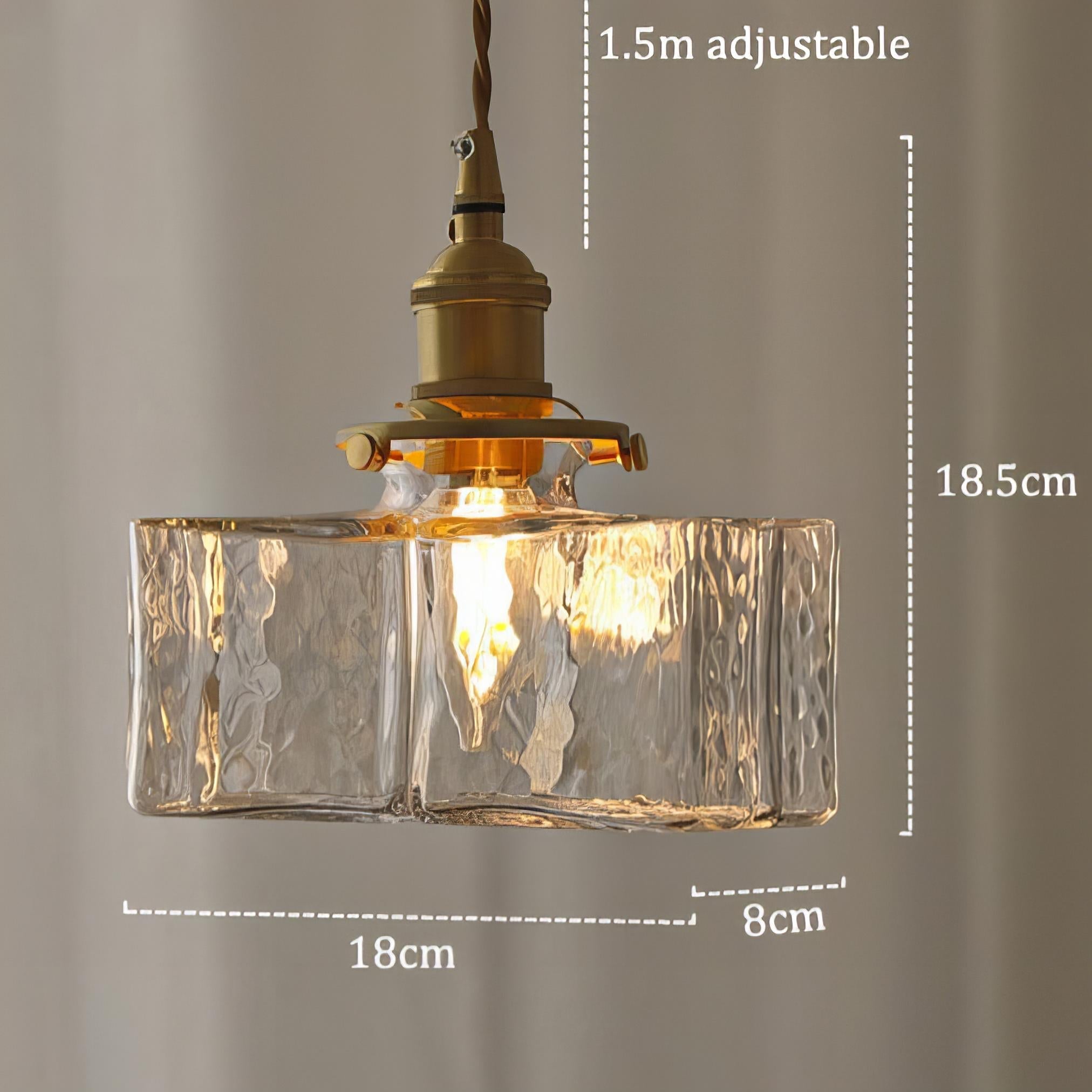 Modern Square Glass Pendant Lamp