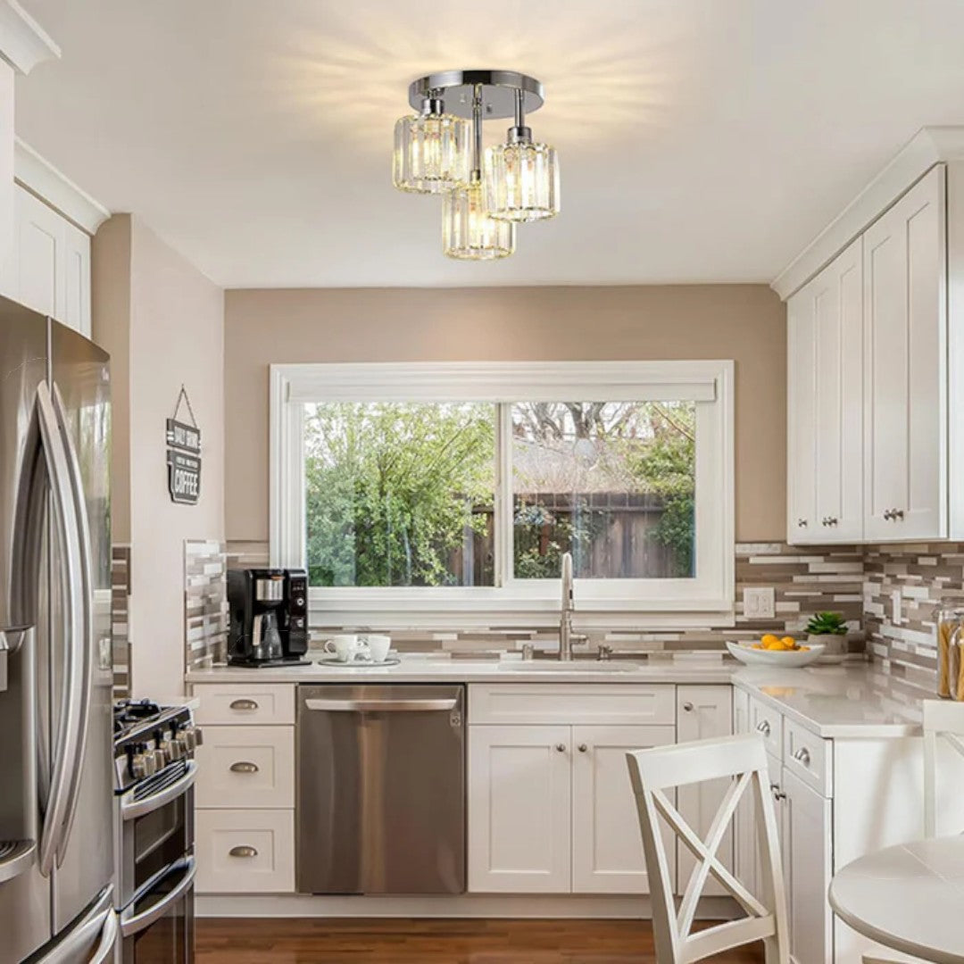 Glass Ceiling Lamp Semi-Matt Mounting