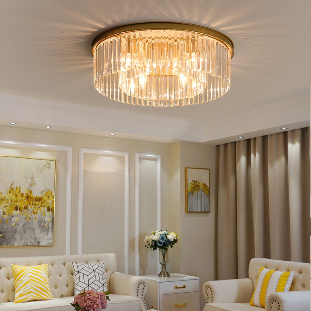 Modern Round Ceiling Light – Fixed Flush Mount LED Fixture