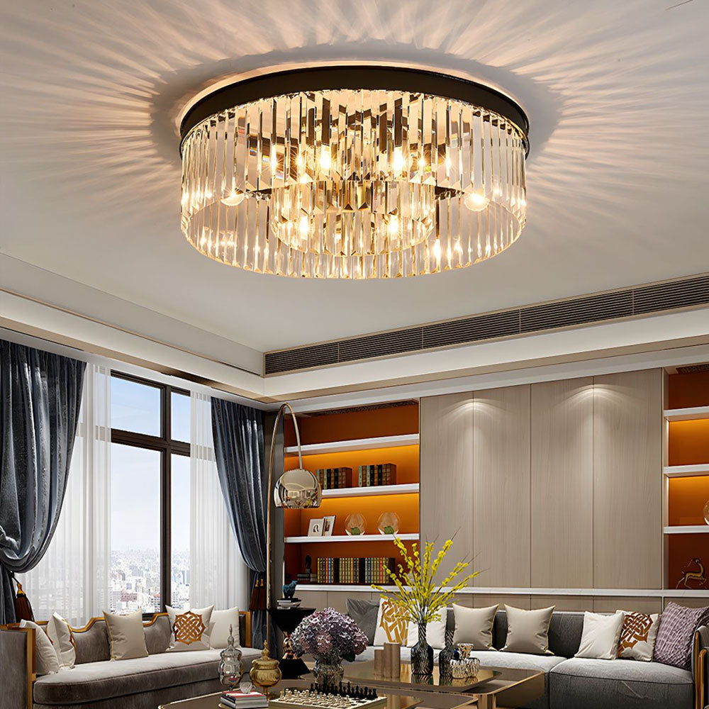 Modern Round Ceiling Light – Fixed Flush Mount LED Fixture