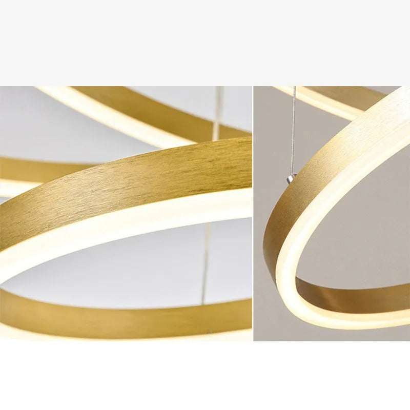 Modern Large Pendant Lights White Metal Tir-Circle